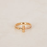 Tiffany & Co T Gold Diamond Ring