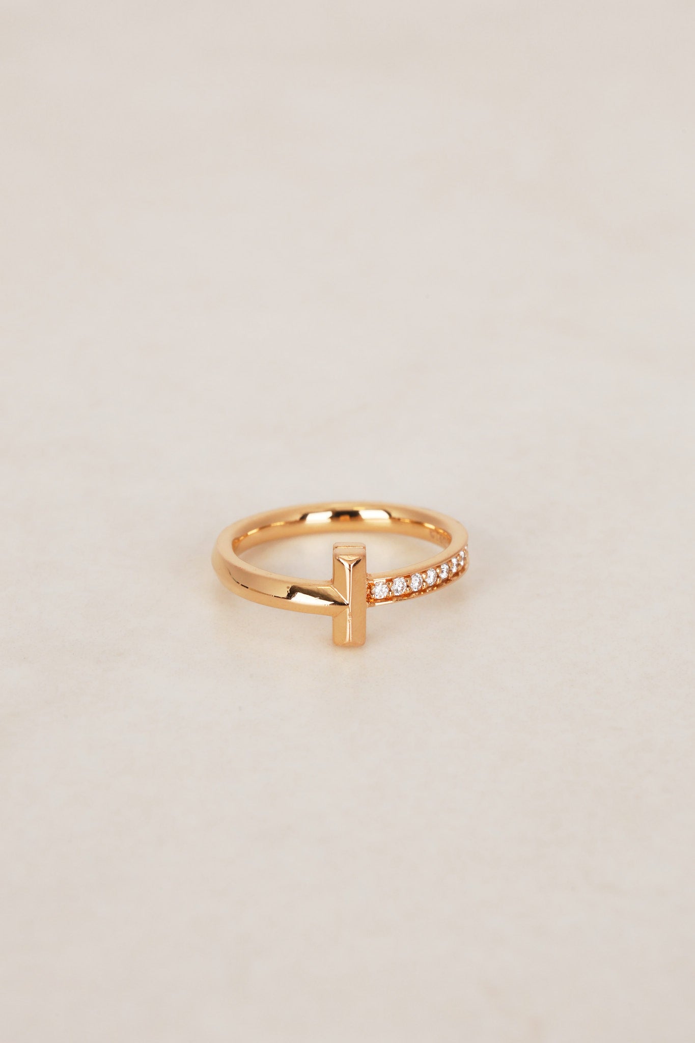 Tiffany & Co T Gold Diamond Ring