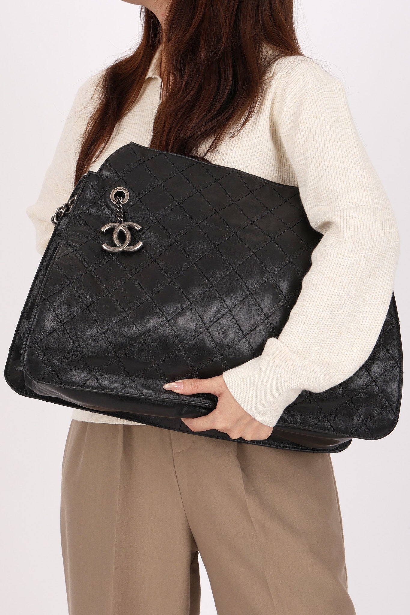 Chanel Crave Hobo Black Calfskin RHW