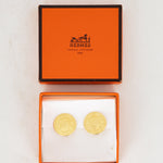 Hermès Gold Cleu De Selle Clip-On Earrings