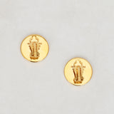 Hermès Gold Cleu De Selle Clip-On Earrings