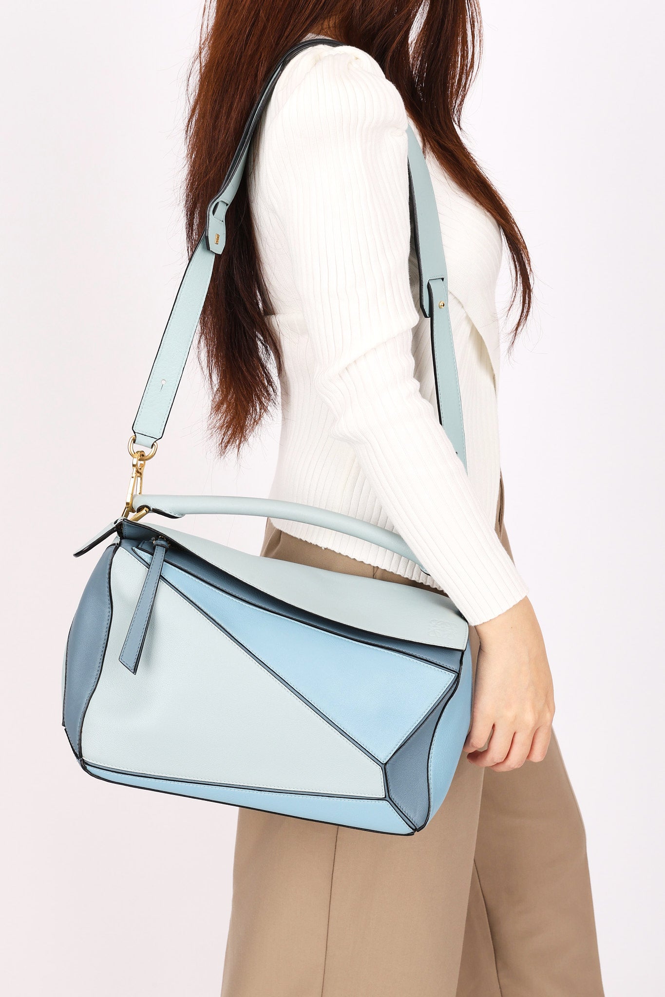 Loewe Tricolor Medium Puzzle Bag