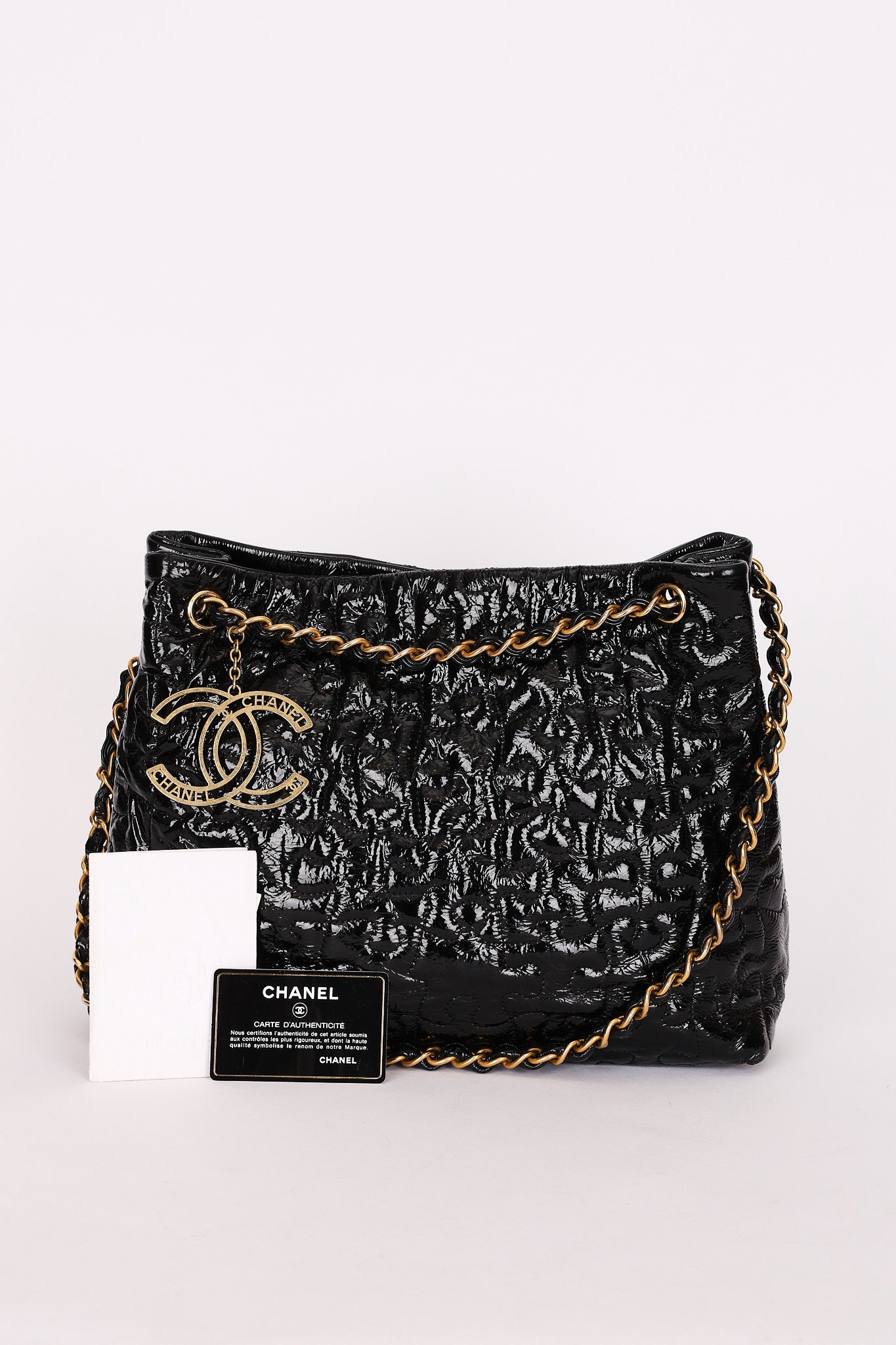 Chanel Puzzle Tote Black Patent 2008 AGHW