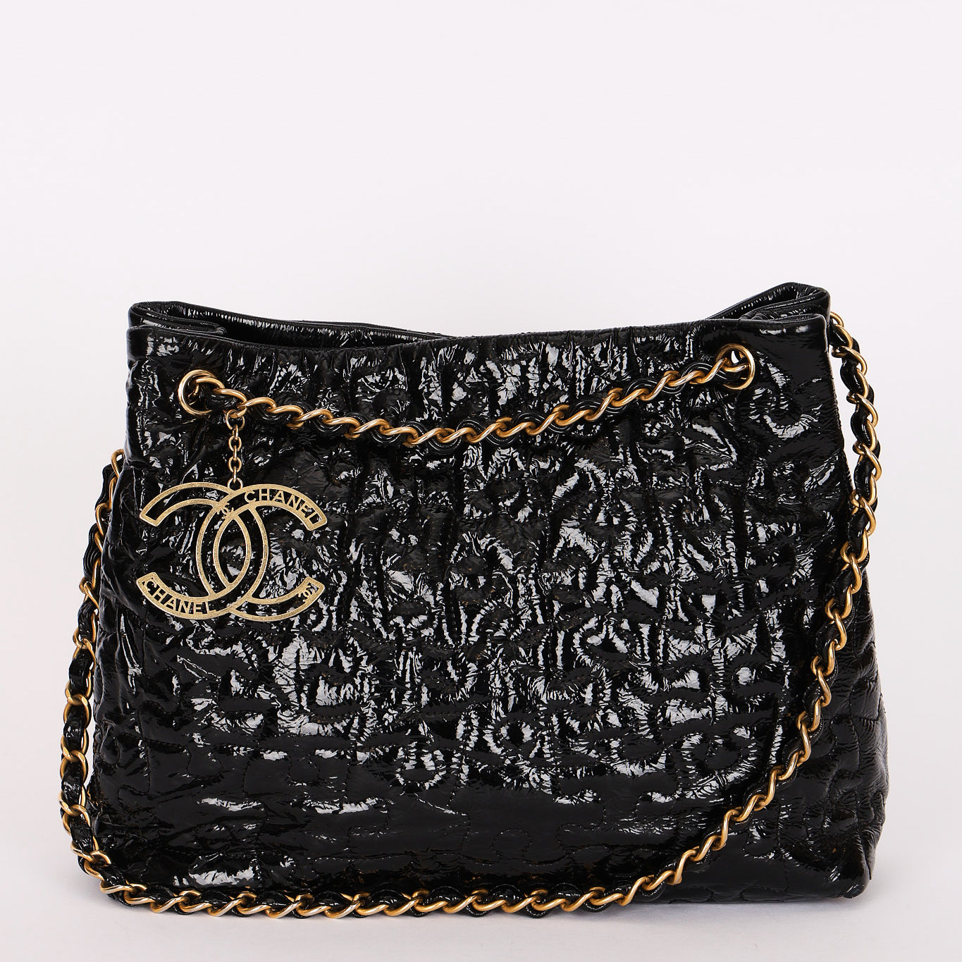 Chanel Puzzle Tote Black Patent 2008 AGHW