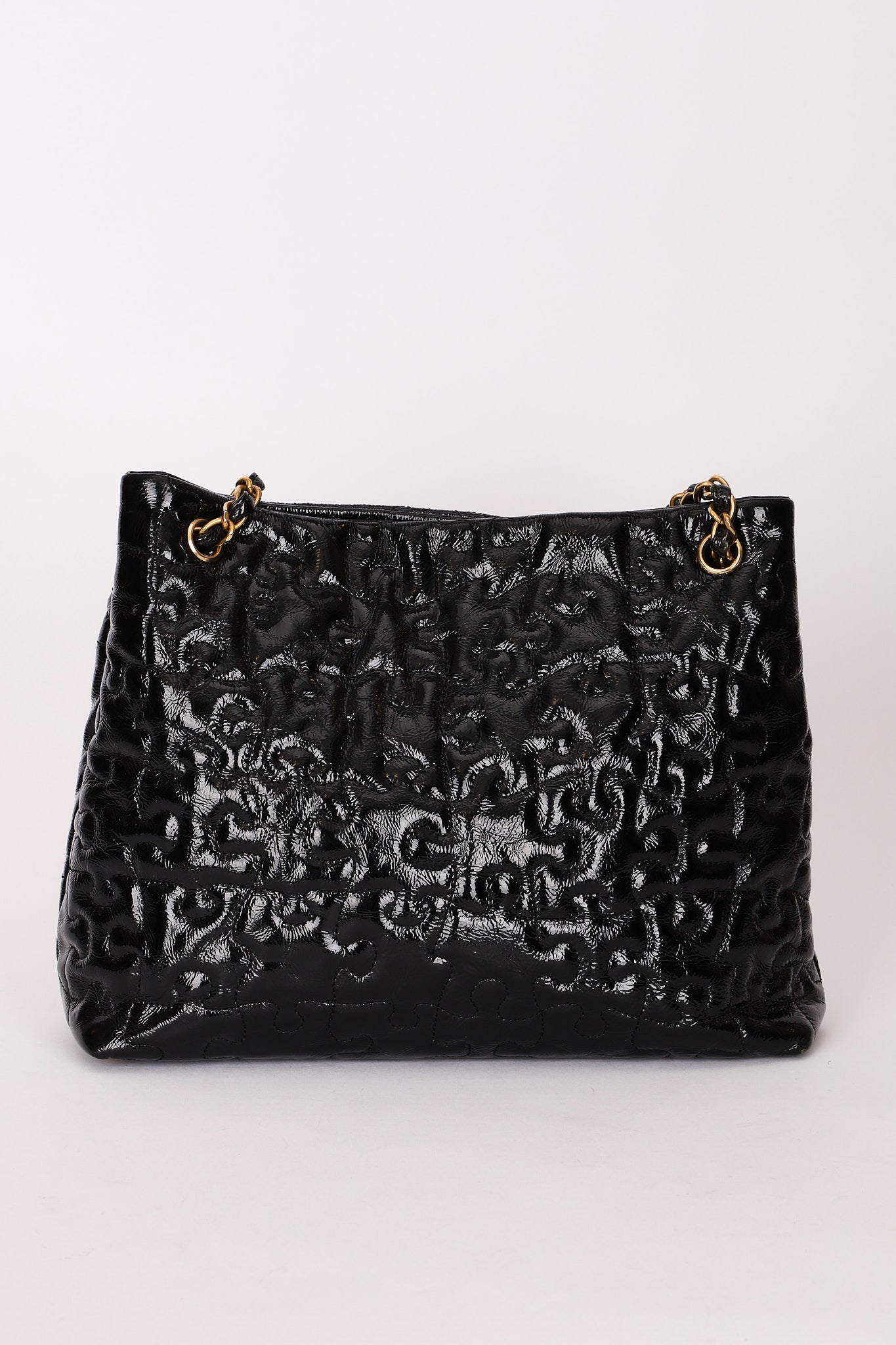 Chanel Puzzle Tote Black Patent 2008 AGHW
