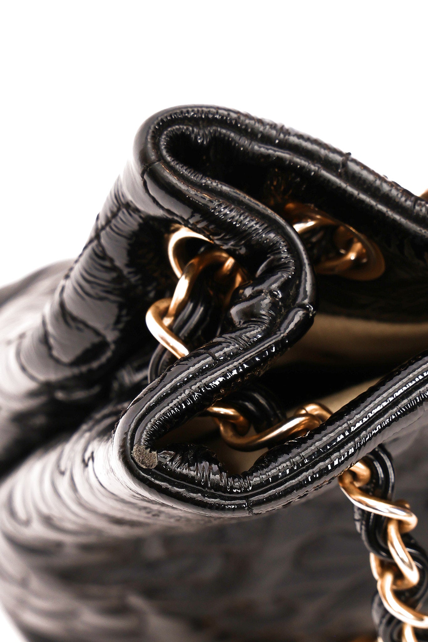 Chanel Puzzle Tote Black Patent 2008 AGHW
