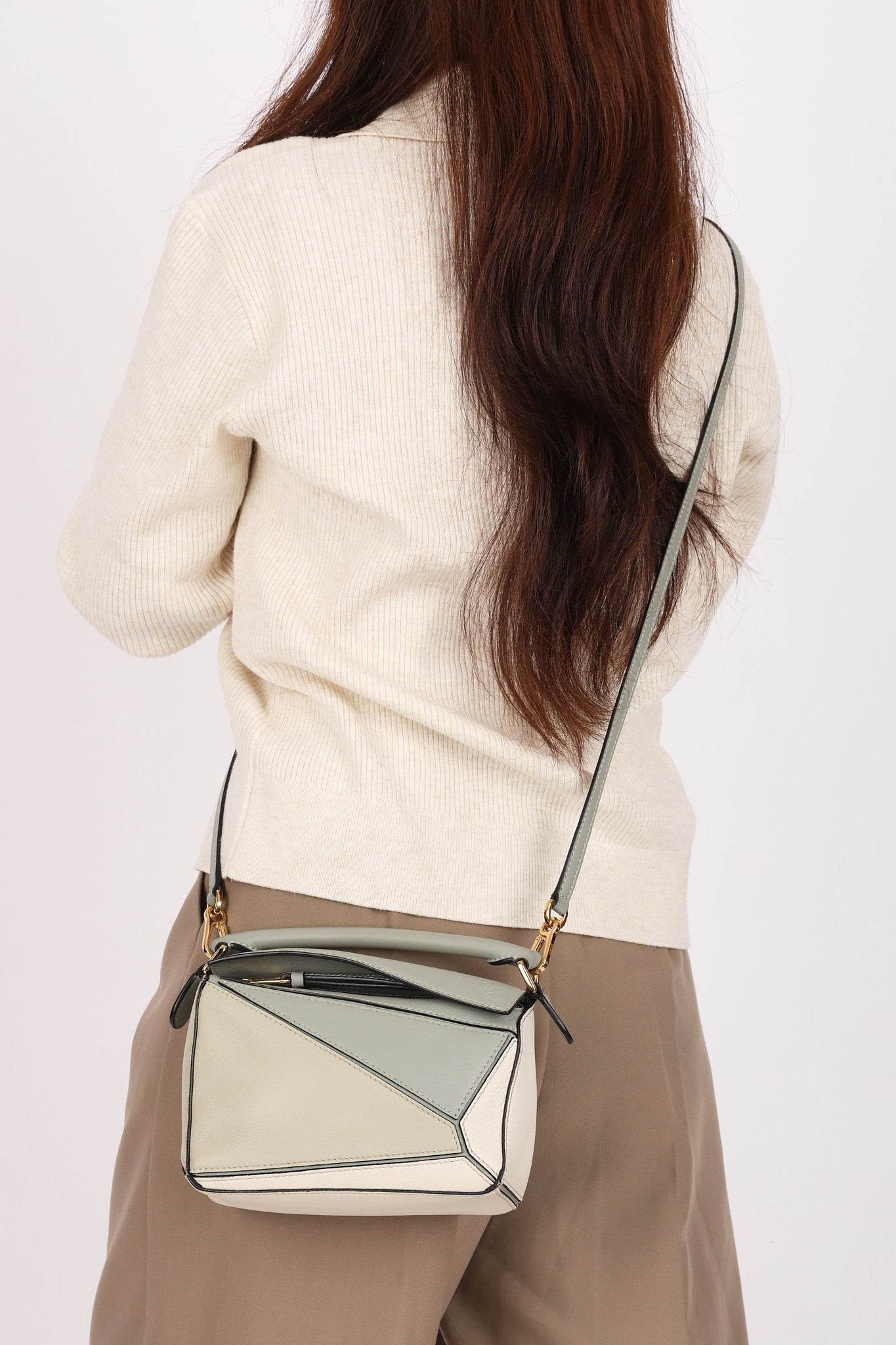 Loewe Tricolor Mini Puzzle Bag