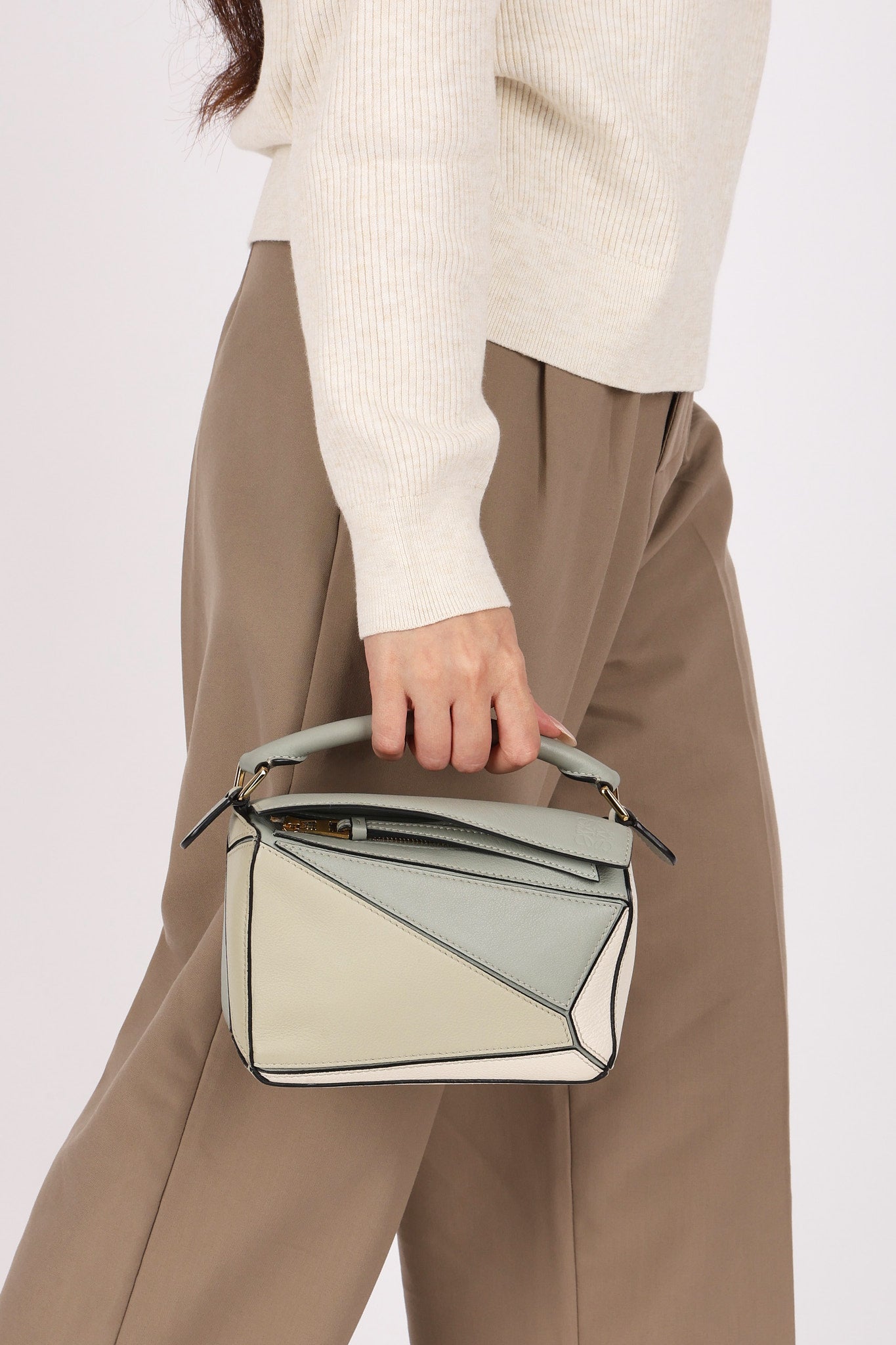 Loewe Tricolor Mini Puzzle Bag