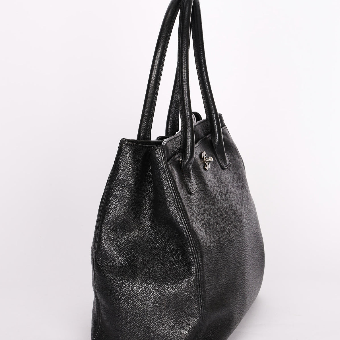 Chanel Tall Cerf Executive Shopping Tote Black Caviar 2001 RHW