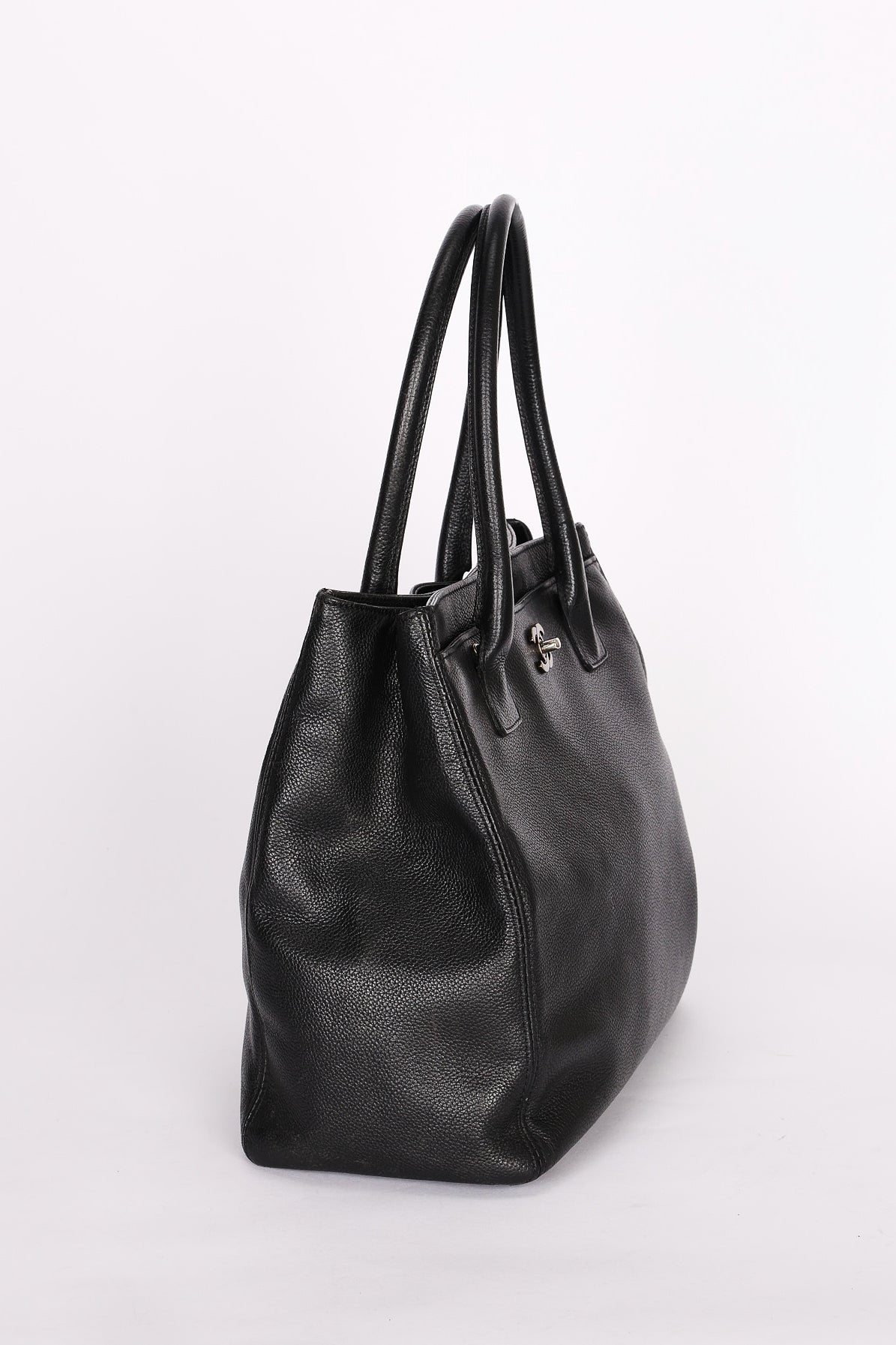 Chanel Tall Cerf Executive Shopping Tote Black Caviar 2001 RHW