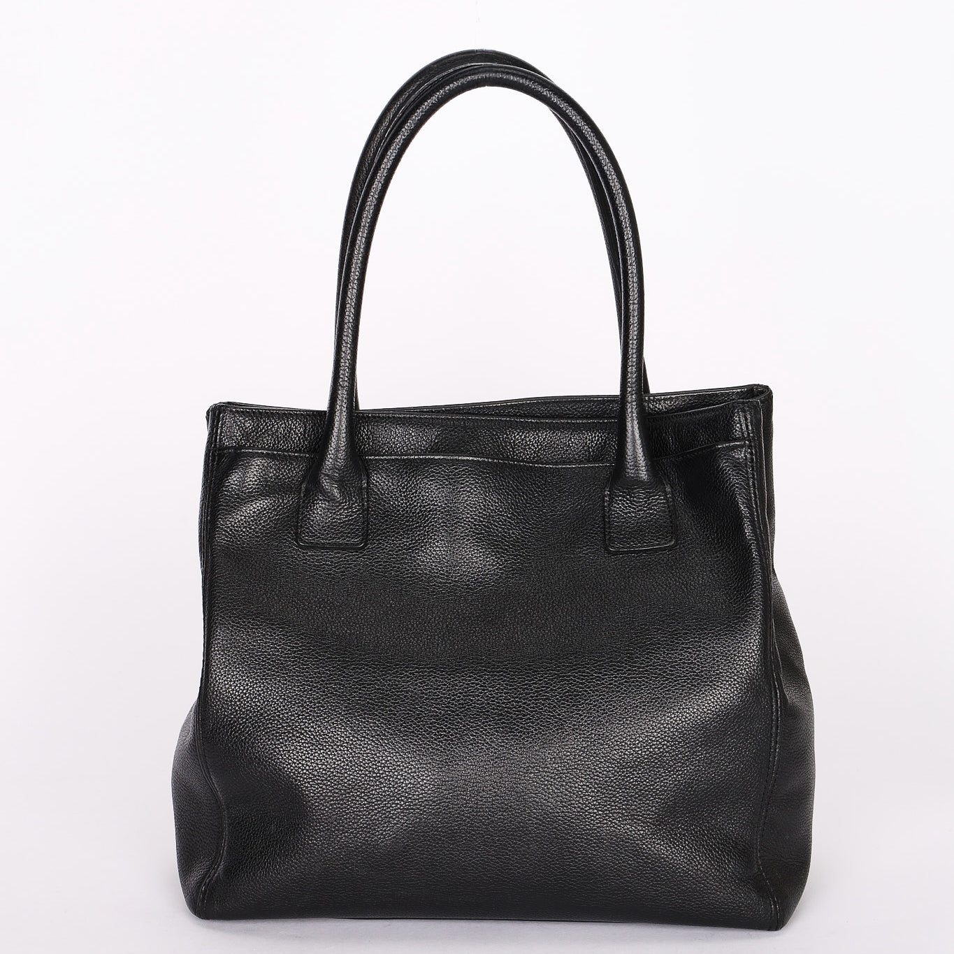 Chanel Tall Cerf Executive Shopping Tote Black Caviar 2001 RHW