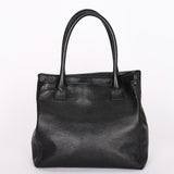 Chanel Tall Cerf Executive Shopping Tote Black Caviar 2001 RHW