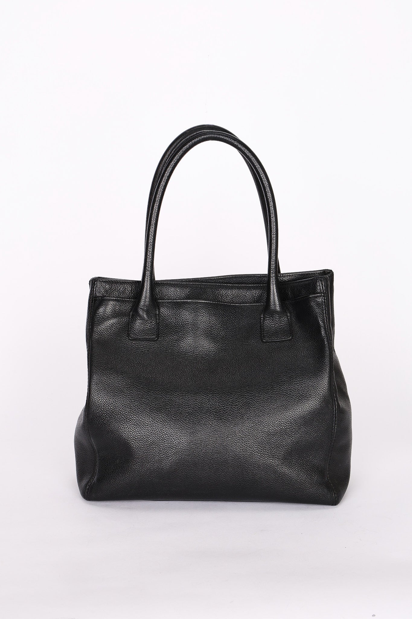 Chanel Tall Cerf Executive Shopping Tote Black Caviar 2001 RHW