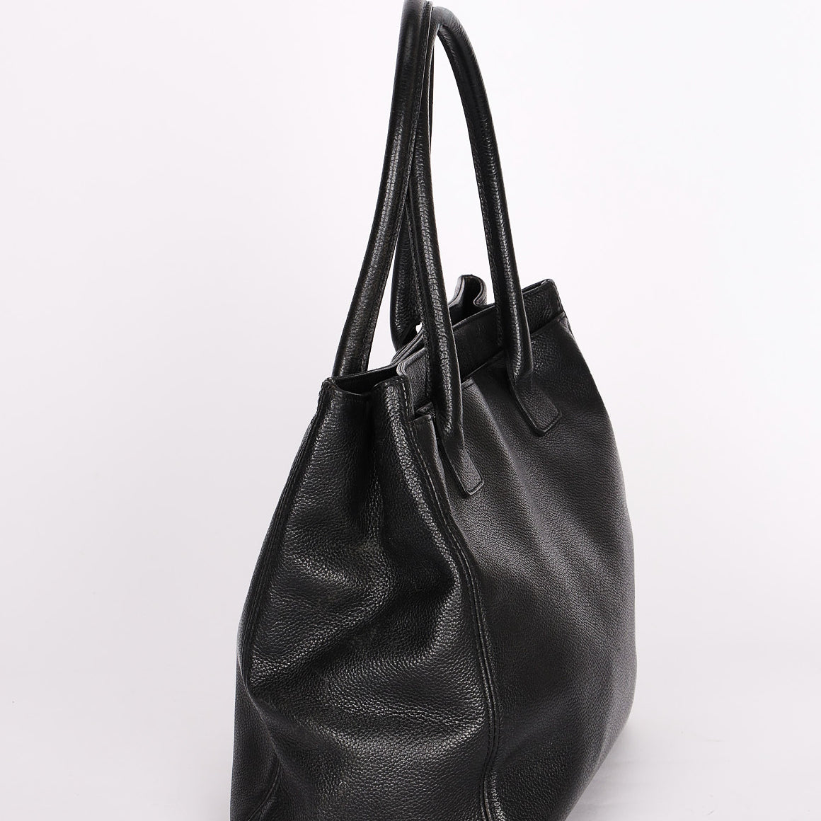 Chanel Tall Cerf Executive Shopping Tote Black Caviar 2001 RHW