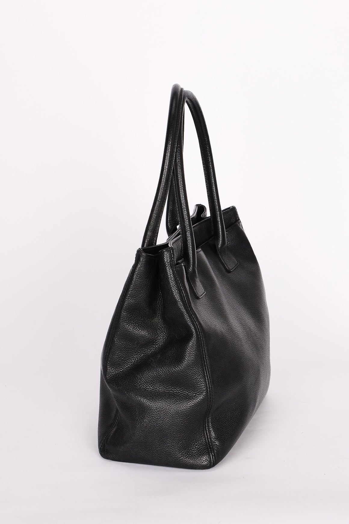 Chanel Tall Cerf Executive Shopping Tote Black Caviar 2001 RHW