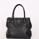 Chanel Cerf Executive Tall Tote Black Caviar RHW