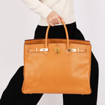 Hermès HAC 40 Gold Clemence GHW