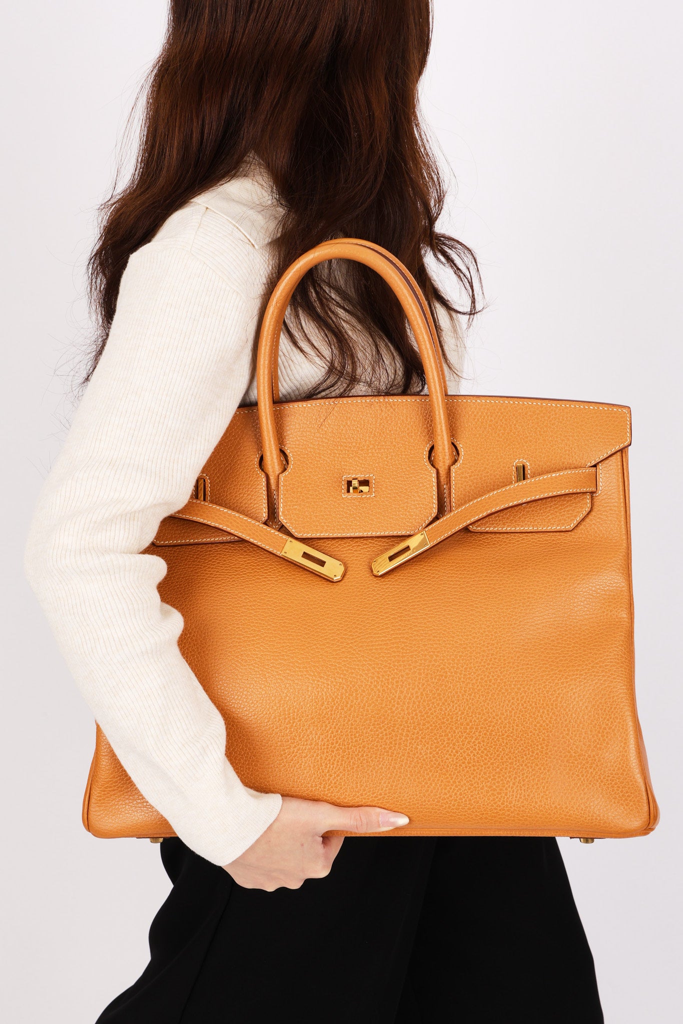 Hermès HAC 40 Gold Clemence GHW