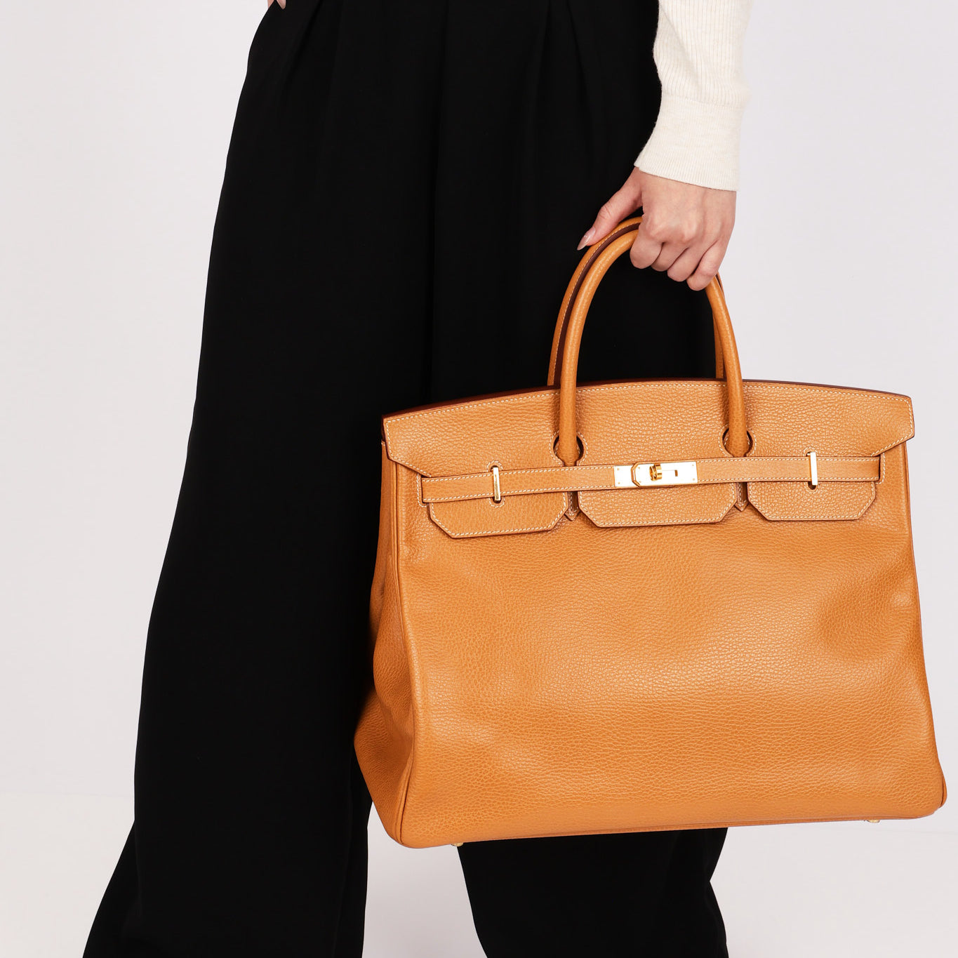 Hermès HAC 40 Gold Clemence GHW