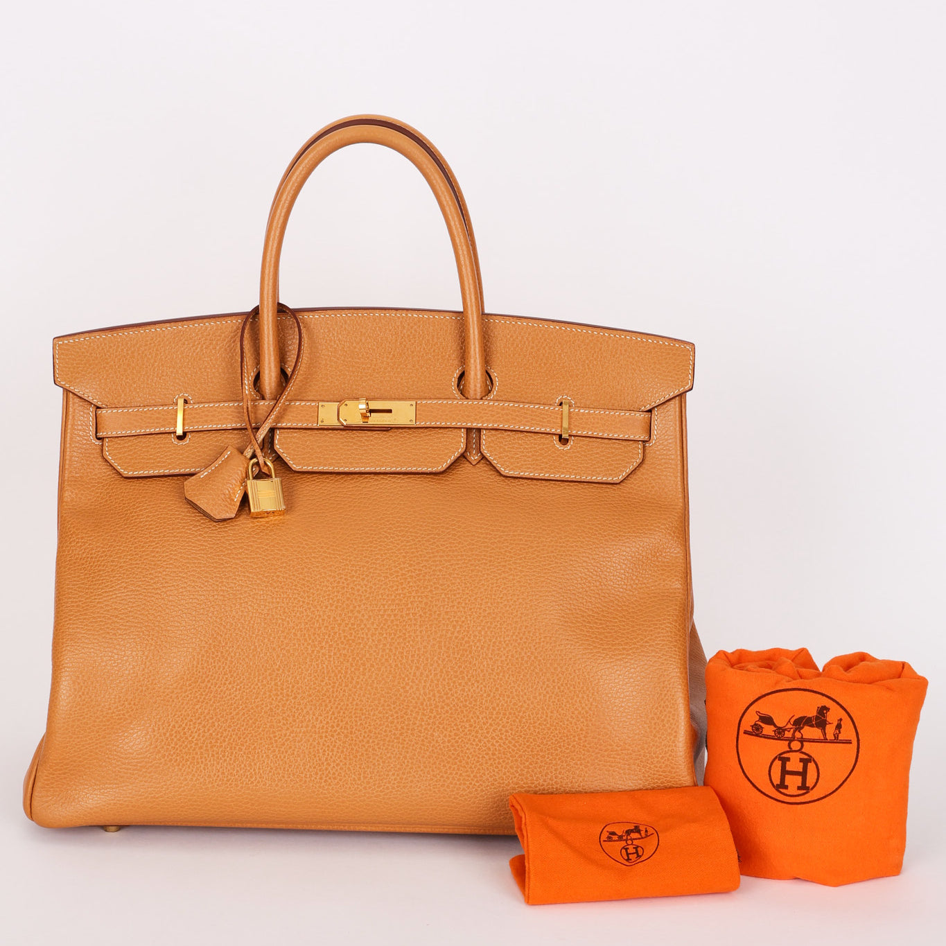 Hermès HAC 40 Gold Clemence GHW