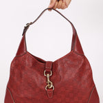 Gucci Large Guccissima Jackie O Bag Bordeaux