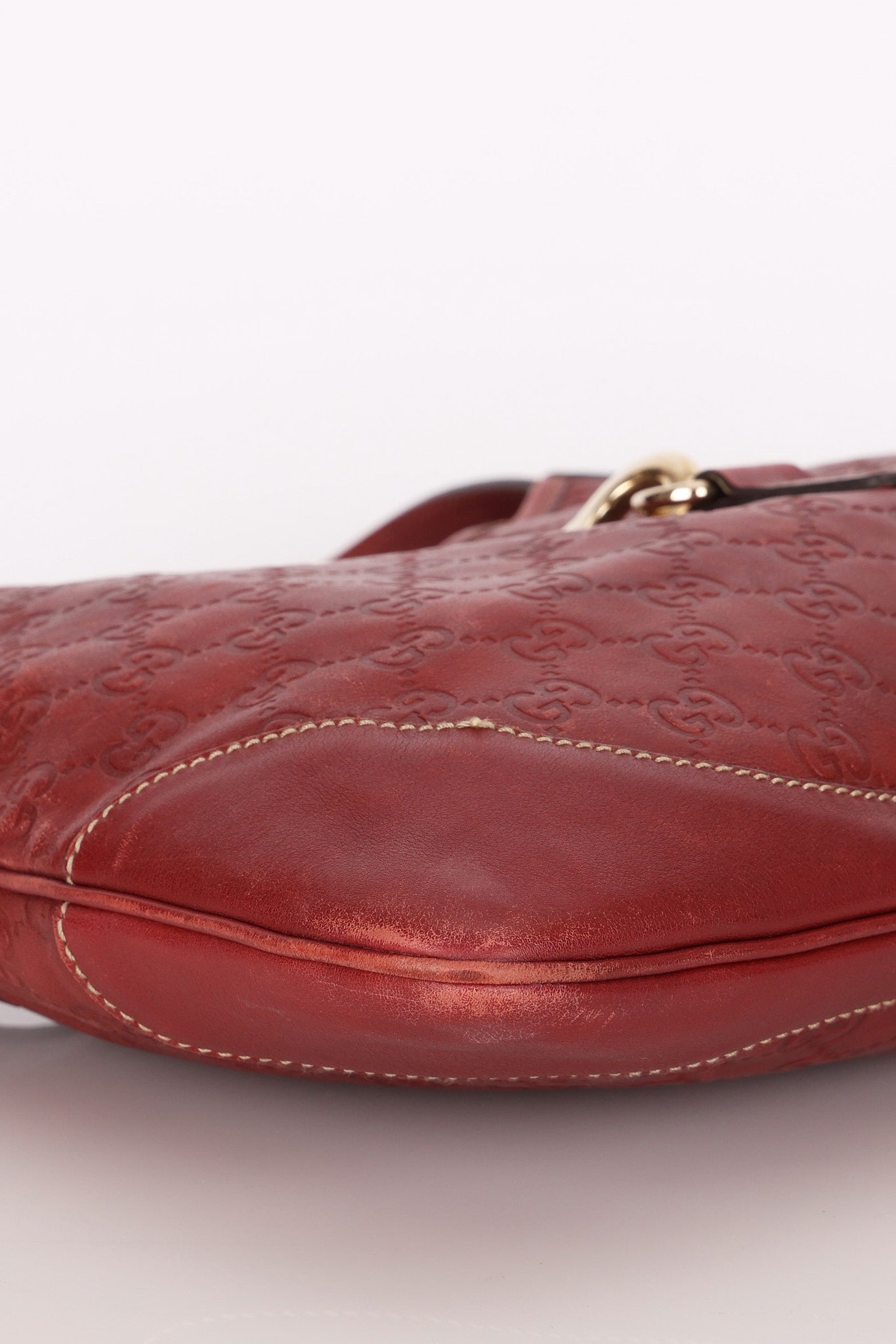 Gucci Large Guccissima Jackie O Bag Bordeaux