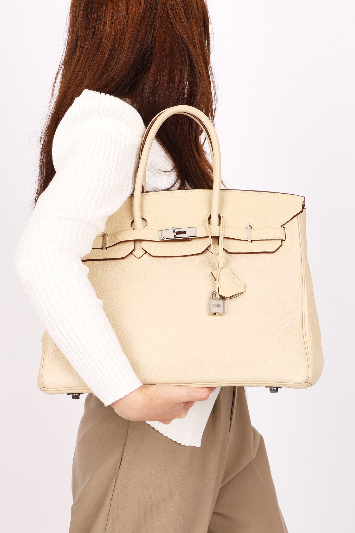Hermès Birkin 35 (color + leather) PHW