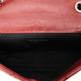 Chanel Airlines Tweed Single Flap Bordeaux Crinkled Calfskin RHW