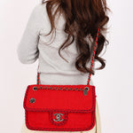 Chanel Paris-Salzburg Medium Single Flap Red Wool 2015 RHW