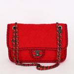 Chanel Paris-Salzburg Medium Single Flap Red Wool 2015 RHW