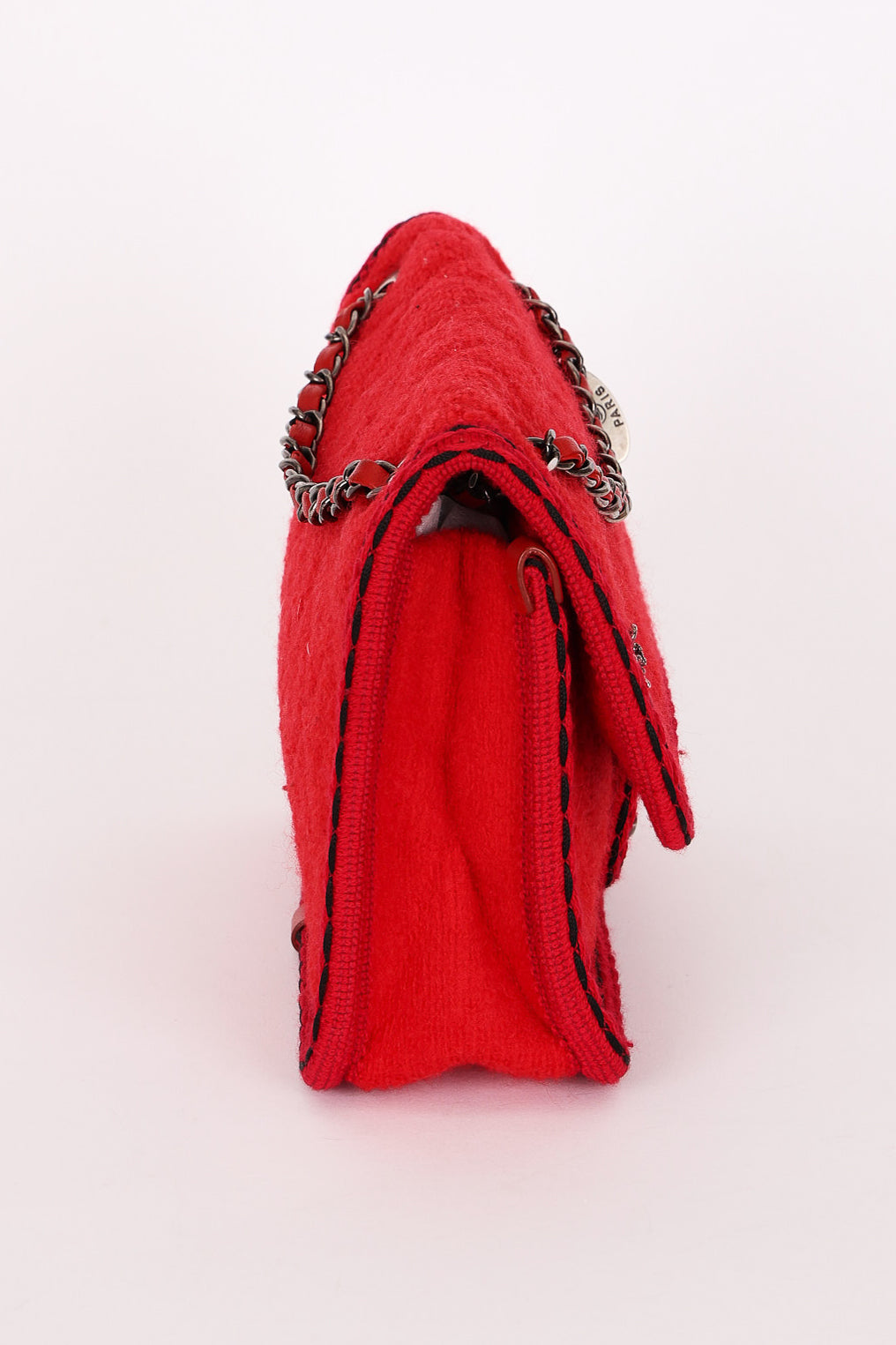Chanel Paris-Salzburg Medium Single Flap Red Wool 2015 RHW