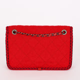 Chanel Paris-Salzburg Medium Single Flap Red Wool 2015 RHW