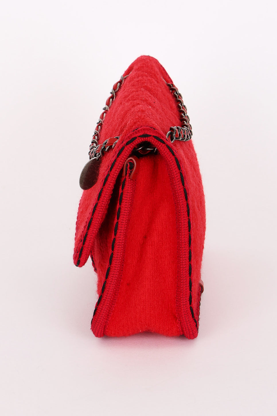 Chanel Paris-Salzburg Medium Single Flap Red Wool 2015 RHW