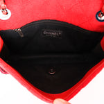 Chanel Paris-Salzburg Medium Single Flap Red Wool 2015 RHW