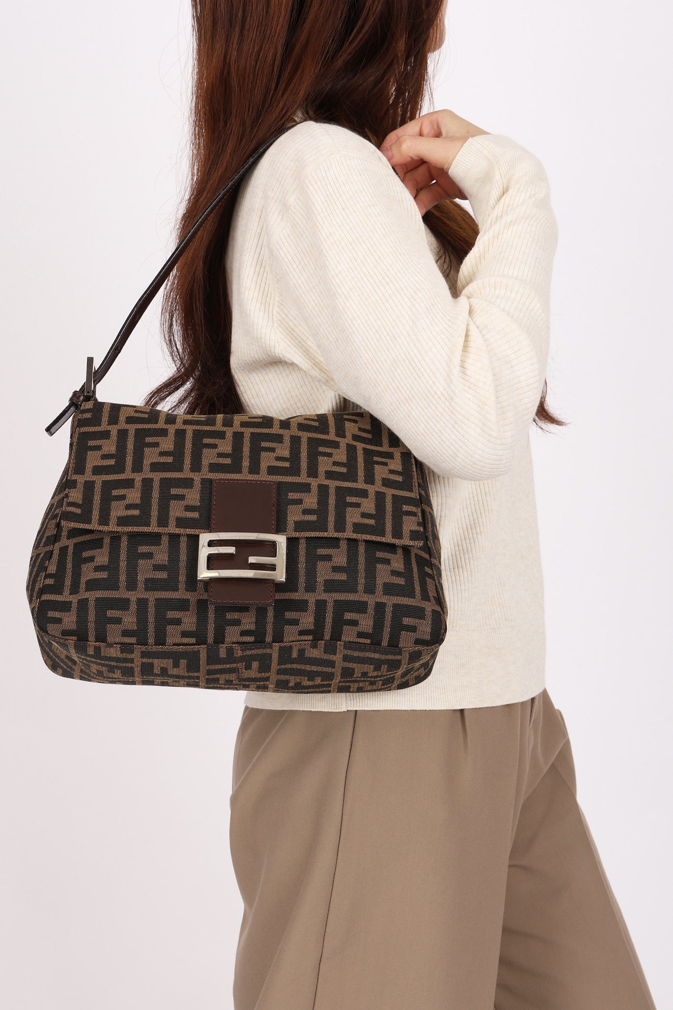 Fendi Zucca Mamma Baguette Bag