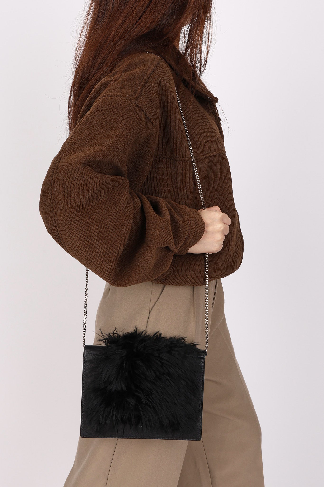 Celine Fur Frame Evening Bag
