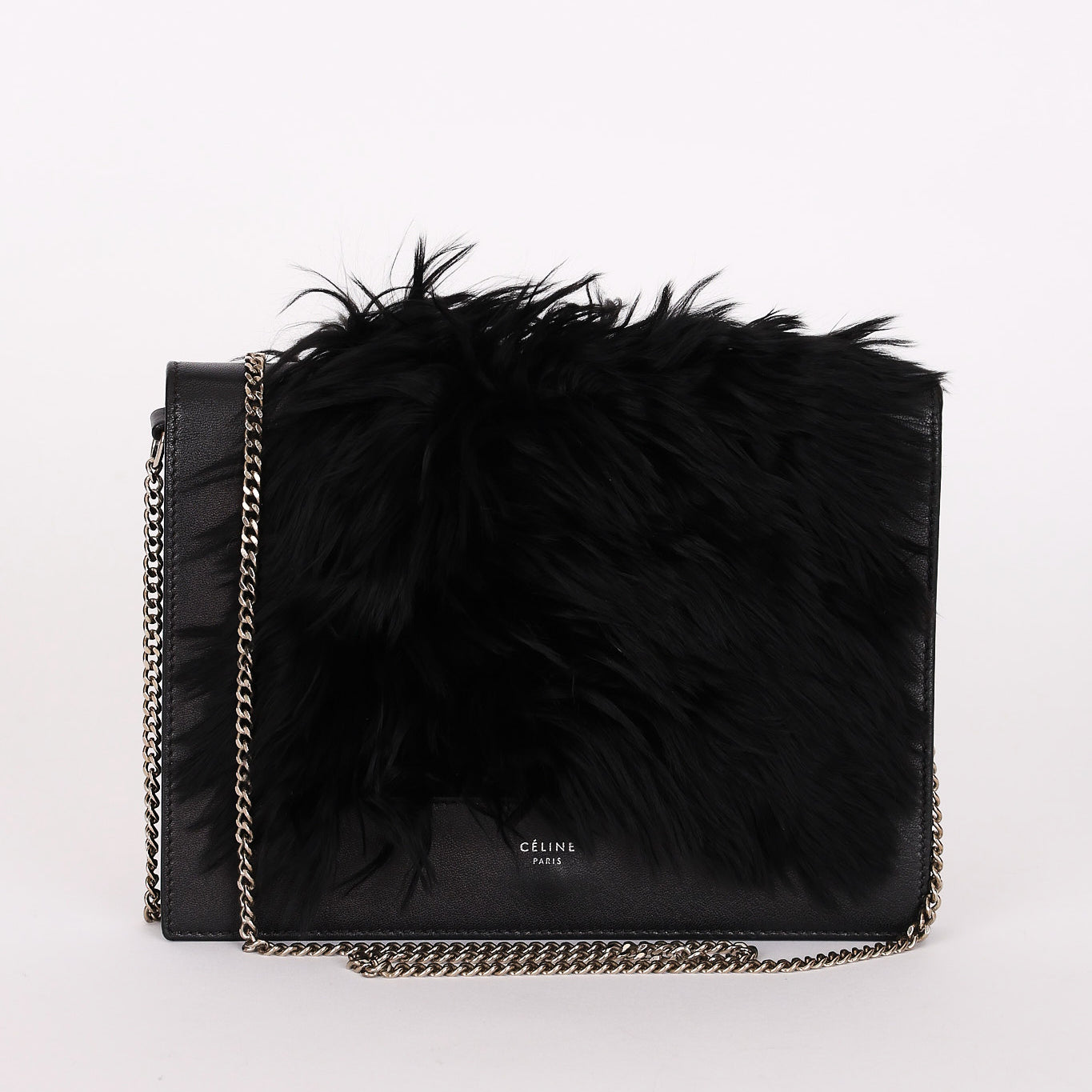 Celine Fur Frame Evening Bag