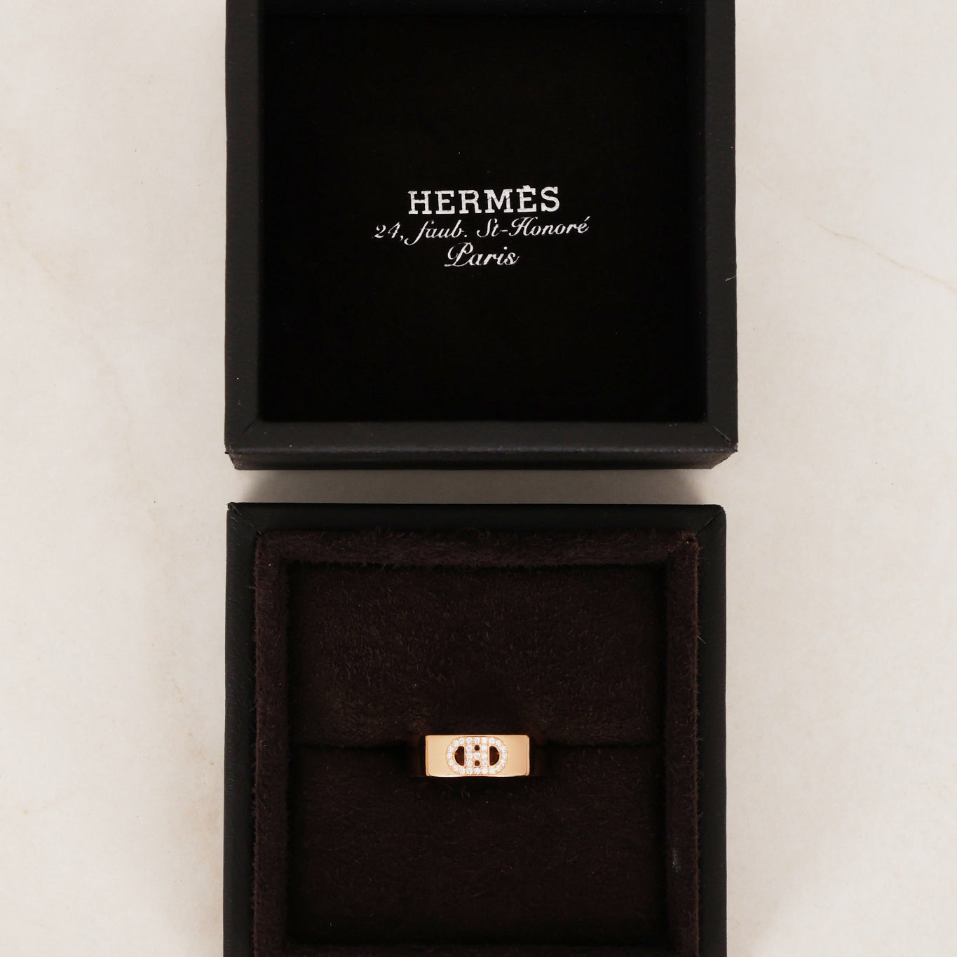 Hermès Gold Diamond Ring