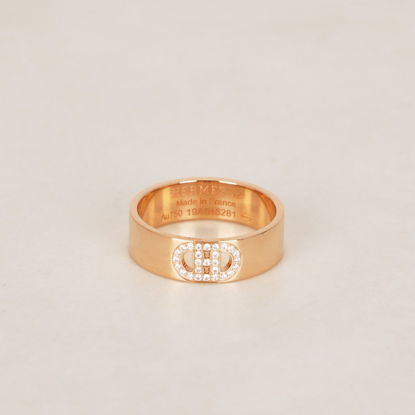 Hermès Gold Diamond Ring