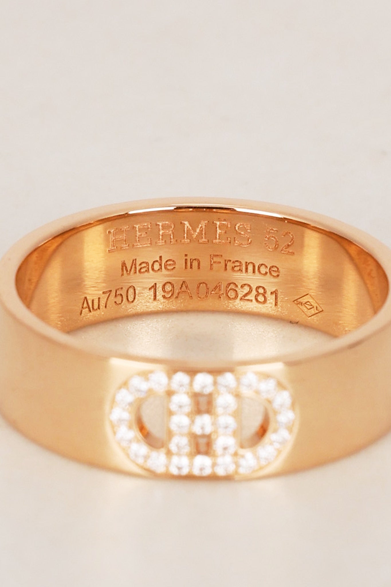 Hermès Gold Diamond Ring