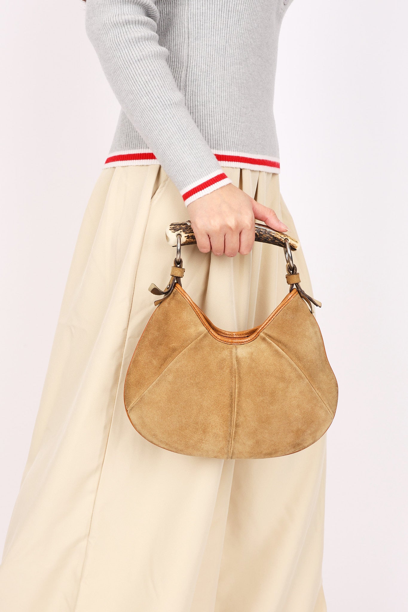Yves Saint Laurent Small Mombasa Hobo Suede