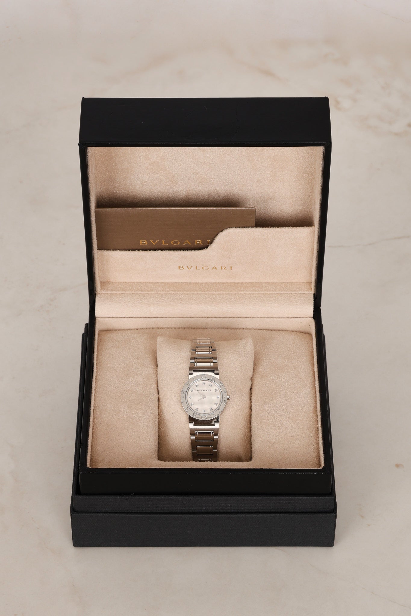 Bvlgari Stainless Steel Diamond Watch