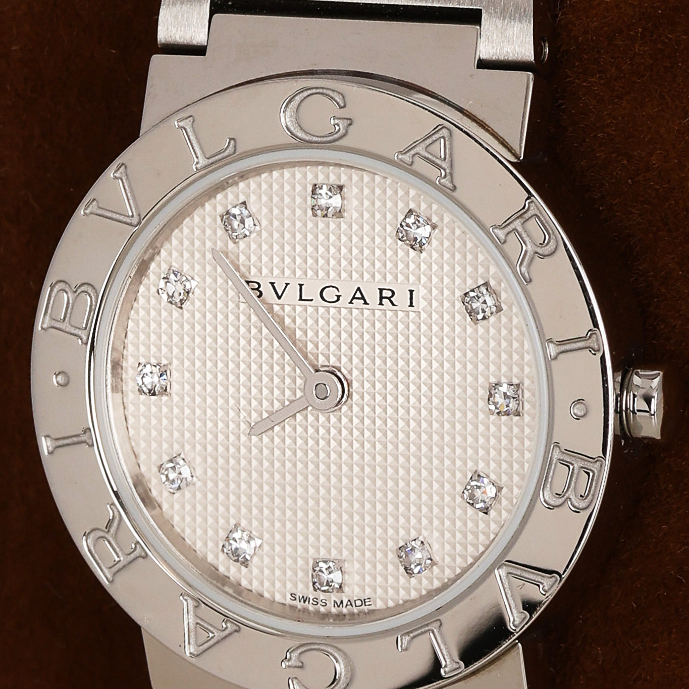 Bvlgari Stainless Steel Diamond Watch