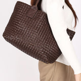 Bottega Veneta Medium Intrecciato Cabas Tote Brown