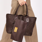 Bottega Veneta Medium Intrecciato Cabas Tote Brown