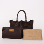 Bottega Veneta Medium Intrecciato Cabas Tote Brown