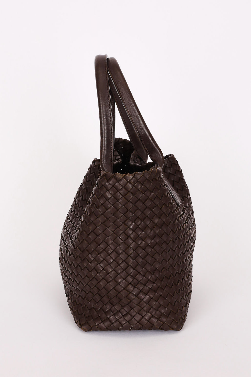 Bottega Veneta Medium Intrecciato Cabas Tote Brown