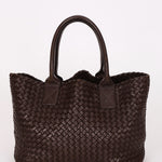 Bottega Veneta Medium Intrecciato Cabas Tote Brown