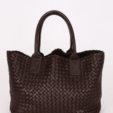 Bottega Veneta Medium Intrecciato Cabas Tote Brown
