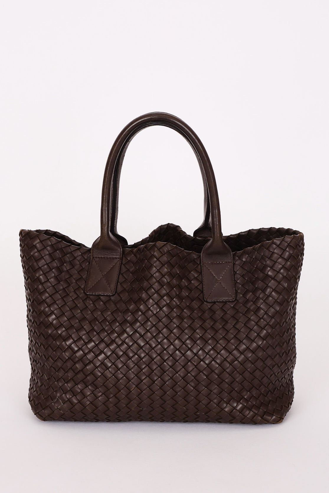 Bottega Veneta Medium Intrecciato Cabas Tote Brown